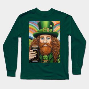 Folk Art Leprechaun Long Sleeve T-Shirt